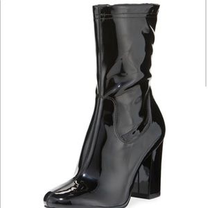 Kenneth Cole Alyssa Patent Leather Booties